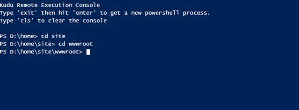 Navigate to wwwroot