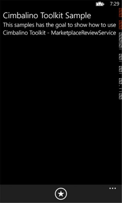 Cimbalino Toolkit Sample in Windows Phone
