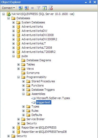 Create CLR trigger in SQL Server