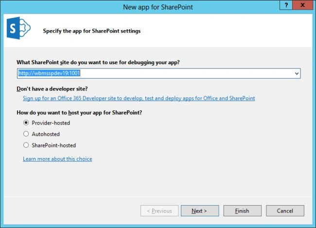 hosted app