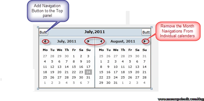 calander control in silverlight