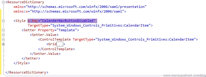 style name of control in silverlight