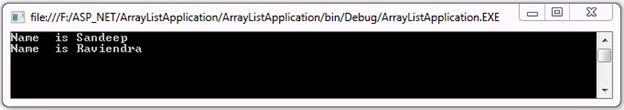 Read Data from ArrayList