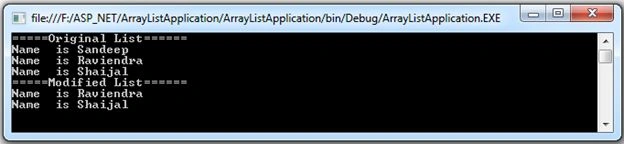 Remove an Item from ArrayList