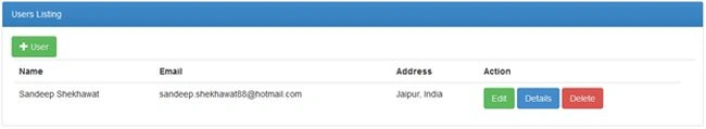 User Listing UI