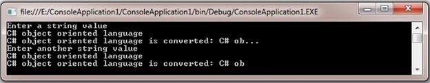 Output for dotted string