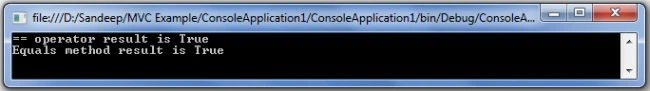 output of first program