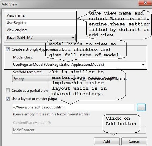 Click on Add button