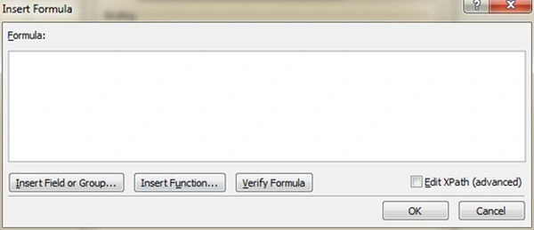 Insert Field or Group