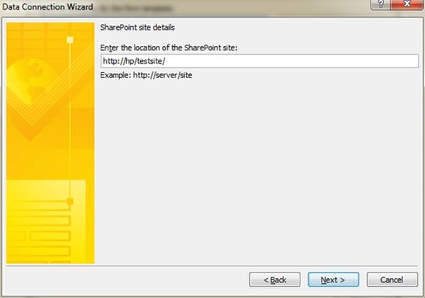 URL of the site