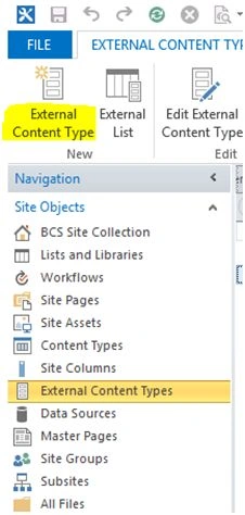 External Content Type