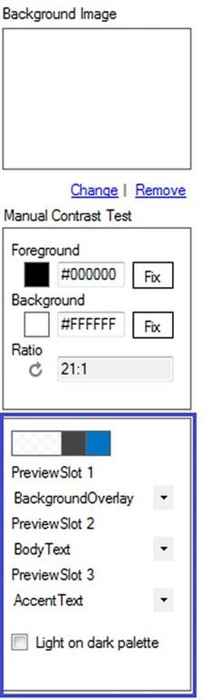 color preview slots