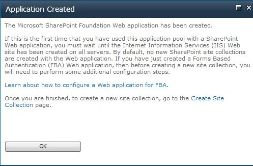 Application Created