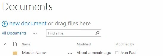 new folder name