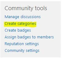 Create categories