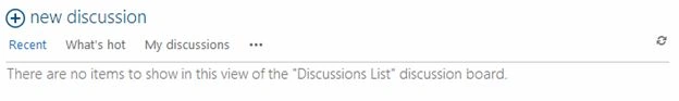 New Discussion