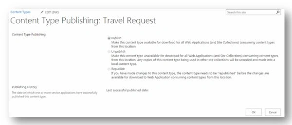 Choose the Publish option