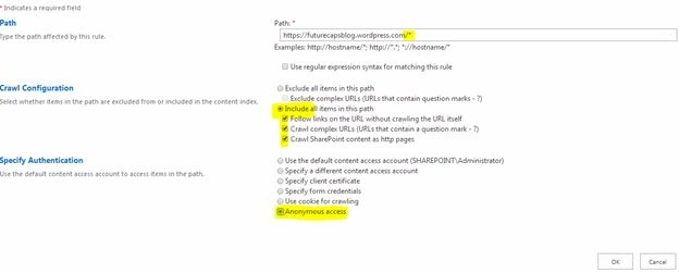 New Crawl Rule option