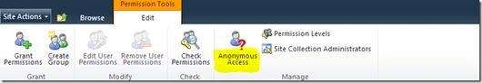 Site Permissions page
