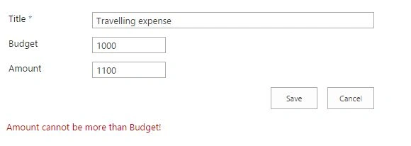 error message
