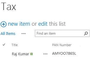 Add a new item