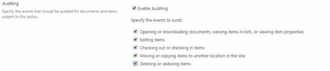 Auditing policy