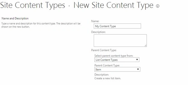 site content type