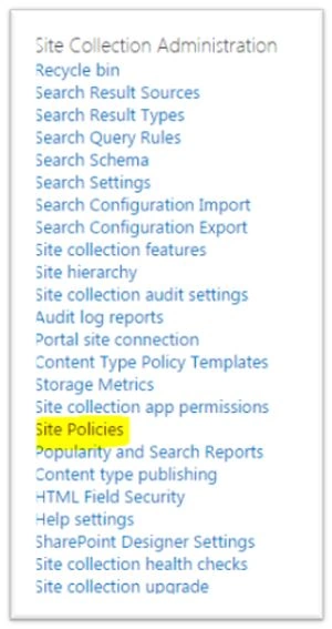 site policies