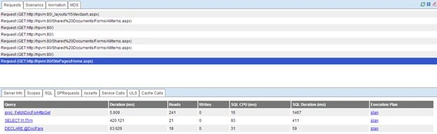 SQL tab