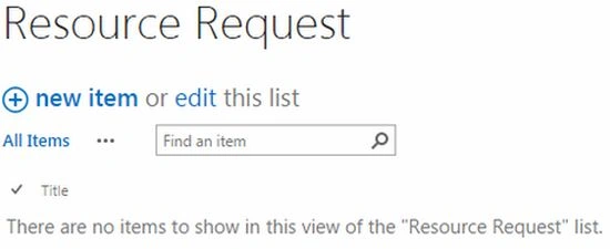 resource request