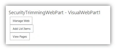 Security Trimming WebPart