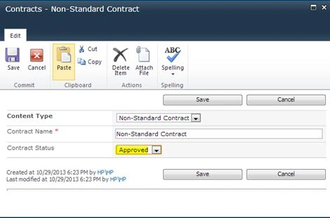 Edit the item and approve