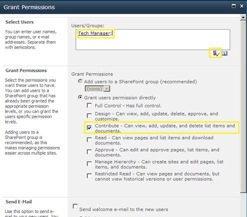 Granting permission