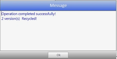 version deleted from library