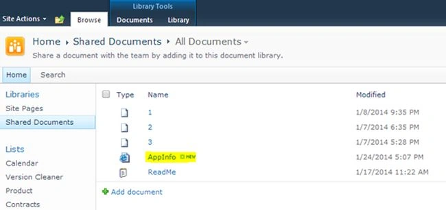 Refresh the SharePoint library