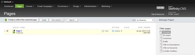Screenshot of a page