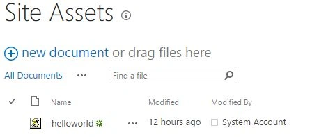 Site Assets library
