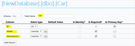 Database in SQL Azure Management portal