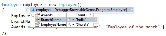 debug window