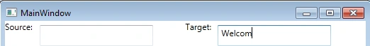 user types in Target