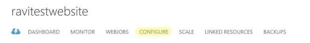 Go to Configure Tab