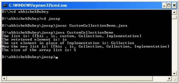 custom collection in Java