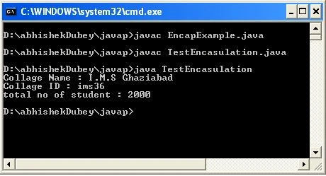 Encapsulation in Java
