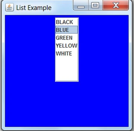 JList in Java