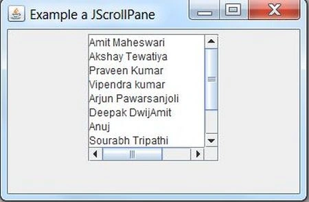 JScrollPane