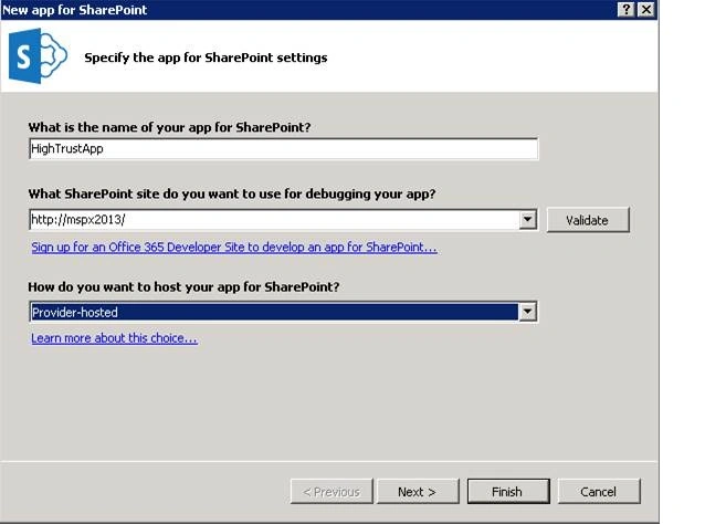 App using VS2012