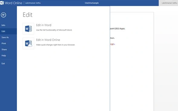 edit the document