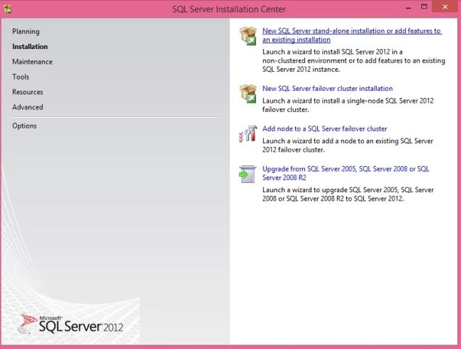 choose Installation tab 