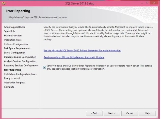 Error Reporting