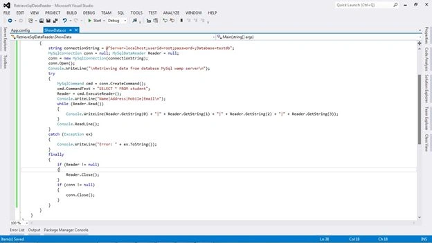 Console Application code